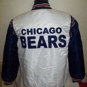 CHICAGO BEARS Starter WHITE & BLUE Jacket 3X 4X
